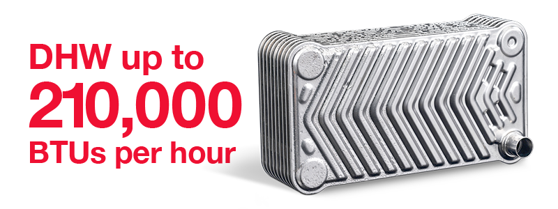 NCB-240/130H – Condensing Combi-Boiler – 199,000 BTU DHW / 130,000 BTU HTG DHW up to 210,000 BTUs per hour